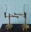 Brass swing arm table lamps - SOLD